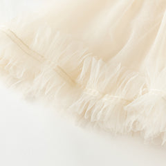 Dave&Bella Toddler Girls Autumn Charming Orange Pink Knit Sweater Mesh A-line Dress