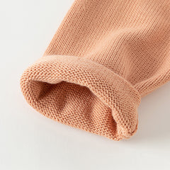 Dave&Bella Toddler Girls Autumn Charming Orange Pink Knit Sweater Mesh A-line Dress