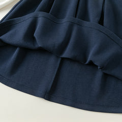 Dave&Bella Toddler Girls Autumn Navy Blue Princess A-line Dress