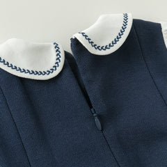 Dave&Bella Toddler Girls Autumn Navy Blue Princess A-line Dress