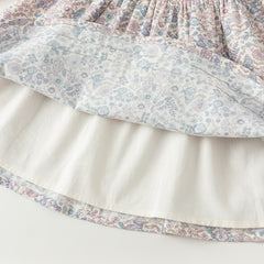 Dave&Bella Toddler Girls Spring Princess Floral Dress(wallet bag)