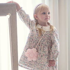 Dave&Bella Toddler Girls Spring Princess Floral Dress(wallet bag)