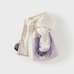 Dave&Bella Unisex Kids/Toddler Casual Hooded Jacket — Windproof & Fleece-Lined