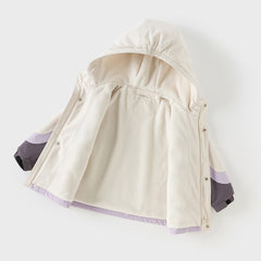 Dave&Bella Unisex Kids/Toddler Casual Hooded Jacket — Windproof & Fleece-Lined