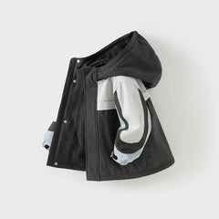 Dave&Bella Unisex Kids/Toddler Casual Hooded Jacket — Windproof & Fleece-Lined