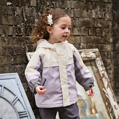 Dave&Bella Unisex Kids/Toddler Casual Hooded Jacket — Windproof & Fleece-Lined