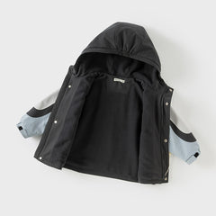 Dave&Bella Unisex Kids/Toddler Casual Hooded Jacket — Windproof & Fleece-Lined