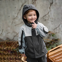 Dave&Bella Unisex Kids/Toddler Casual Hooded Jacket — Windproof & Fleece-Lined