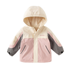Dave&Bella Unisex Kids/Toddler Casual Hooded Jacket — Windproof & Fleece-Lined
