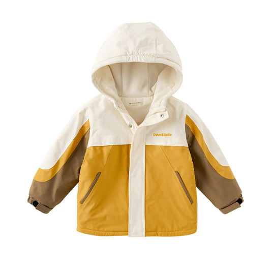 Dave&Bella Unisex Kids/Toddler Casual Hooded Jacket — Windproof & Fleece-Lined