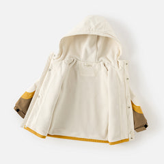 Dave&Bella Unisex Kids/Toddler Casual Hooded Jacket — Windproof & Fleece-Lined