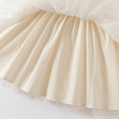 Dave&Bella Toddler Girls Elegance Light Pink Coat A-line Mesh Dress Set