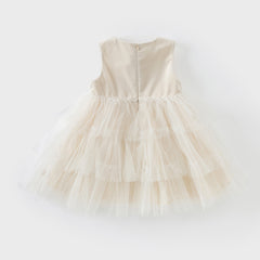 Dave&Bella Toddler Girls Elegance Light Pink Coat A-line Mesh Dress Set