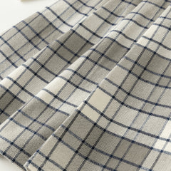 Dave&Bella Toddler Girls Autumn Breathable Cotton Grey White Plaid Party Dress