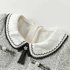 Dave&Bella Toddler Girls Autumn Grey Adorable Mesh Princess Dress(wallet bag)