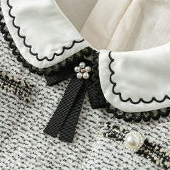 Dave&Bella Toddler Girls Autumn Grey Adorable Mesh Princess Dress(wallet bag)