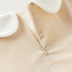 Dave&Bella Toddler Girls Apricot-yellow Delicate Mesh Princess Dress(wallet bag)