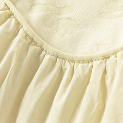 Dave&Bella Toddler Girls Autumn Classic Yellow Mesh A-line Dress