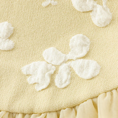 Dave&Bella Toddler Girls Autumn Classic Yellow Mesh A-line Dress