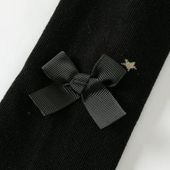 Dave&Bella Girls Autumn Black Star Print Footed Tights Leggings