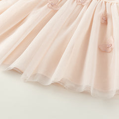 Dave&Bella Toddler Girls Autumn Charming Light Pink Mesh Princess Dress
