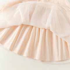 Dave&Bella Toddler Girls Autumn Charming Light Pink Mesh Princess Dress