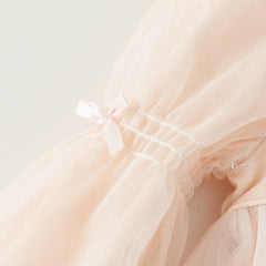 Dave&Bella Toddler Girls Autumn Charming Light Pink Mesh Princess Dress