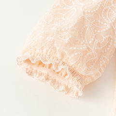 Dave&Bella Toddler Girls Autumn Adorable Light Pink Doll Collar Mesh Princess Dress