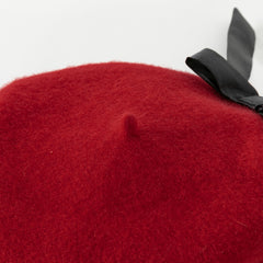 Dave&Bella Autumn Cherry Red Elegance Girls Beret Hat