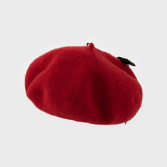 Dave&Bella Autumn Cherry Red Elegance Girls Beret Hat