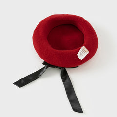 Dave&Bella Autumn Cherry Red Elegance Girls Beret Hat