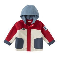 Dave&Bella Toddler Boys/Girls Red/Rose Hooded Detachable Fleece Liner Jackets