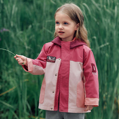 Dave&Bella Toddler Boys/Girls Red/Rose Hooded Detachable Fleece Liner Jackets
