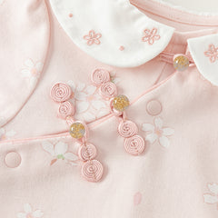 Dave&Bella Baby Girl Newborn Casual Cotton Floral Romper Jumpsuit