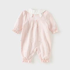 Dave&Bella Baby Girl Newborn Casual Cotton Floral Romper Jumpsuit