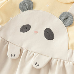 Dave&Bella Toddler Girls Autumn Milk White/Pearl Pink Adorable Party Dress