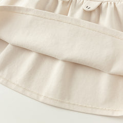 Dave&Bella Toddler Girls Autumn Milk White/Pearl Pink Adorable Party Dress