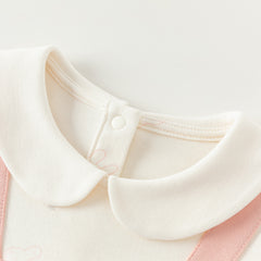 Dave&Bella Toddler Girls Autumn Milk White/Pearl Pink Adorable Party Dress