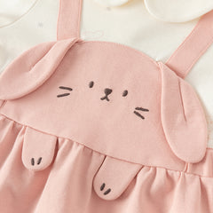 Dave&Bella Toddler Girls Autumn Milk White/Pearl Pink Adorable Party Dress