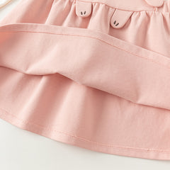 Dave&Bella Toddler Girls Autumn Milk White/Pearl Pink Adorable Party Dress