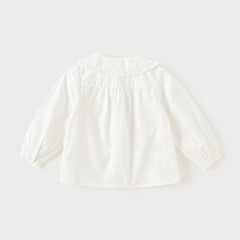 Dave&Bella Girls Spring Cotton Sweet Doll Collar Blouse Tops