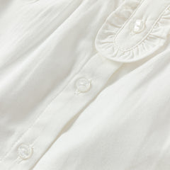 Dave&Bella Girls Spring Cotton Sweet Doll Collar Blouse Tops