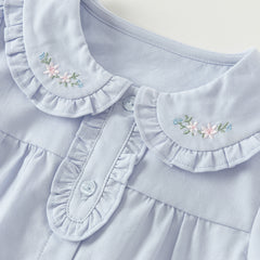 Dave&Bella Girls Spring Cotton Sweet Doll Collar Blouse Tops
