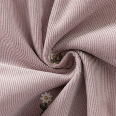 Dave&Bella Toddler Girls Autumn Purple Print Breathable Loose Drawstring Pants