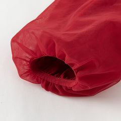 Dave&Bella Toddler Girls Autumn Festival Red Fluffy Mesh Princess Dress