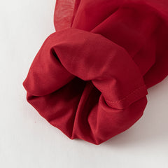 Dave&Bella Toddler Girls Autumn Festival Red Fluffy Mesh Princess Dress