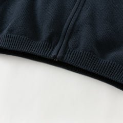 Dave&Bella Toddler Boys Autumn Blue Cotton Breathable Hooded Outwear Sweater Coats