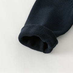 Dave&Bella Toddler Boys Autumn Blue Cotton Breathable Hooded Outwear Sweater Coats