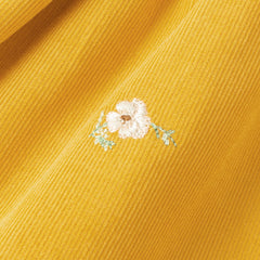 Dave&Bella Toddler Girls Dress Autumn Yellow Cotton Corduroy Princess Dress