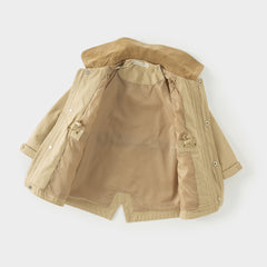 Dave&Bella Toddler Boys Khaki Warm Long Sleeve Jacket